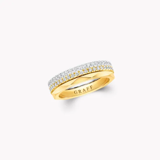Кольцо Laurence Graff Signature Three-Row Layered Diamond Ring