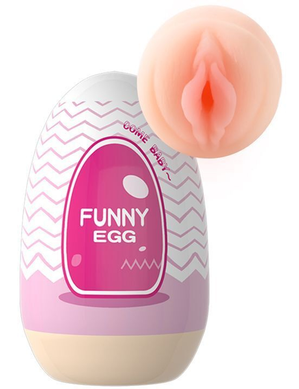 Мастурбатор-яйцо Funny Egg с входом-вагиной (Цвет: телесный)