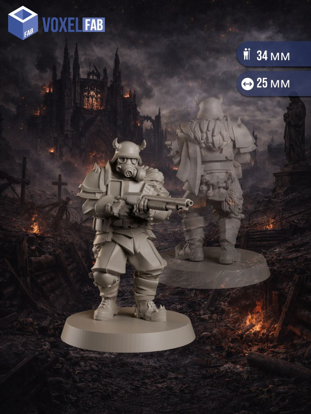 Черные Штурмовики, Легион Еретиков миниатюры для настольных игр РНИ, Trench Crusade