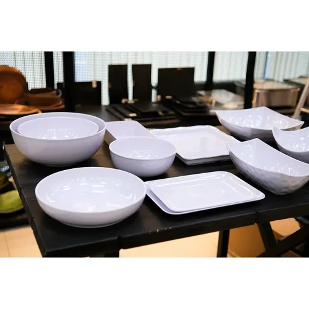 Салатник 4000 мл 33,5*33,5*13 см квадрат. White пластик меламин P.L. Proff Cuisine