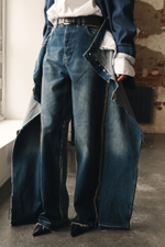 Upcycling джинсы двухслойные