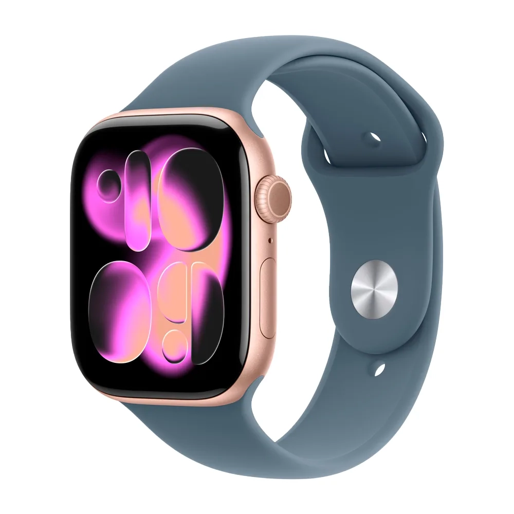 Умные часы Apple Watch Series 11 GPS, 46mm, Rose Gold Aluminium Case with Anchor Blue Sport Band, M/L