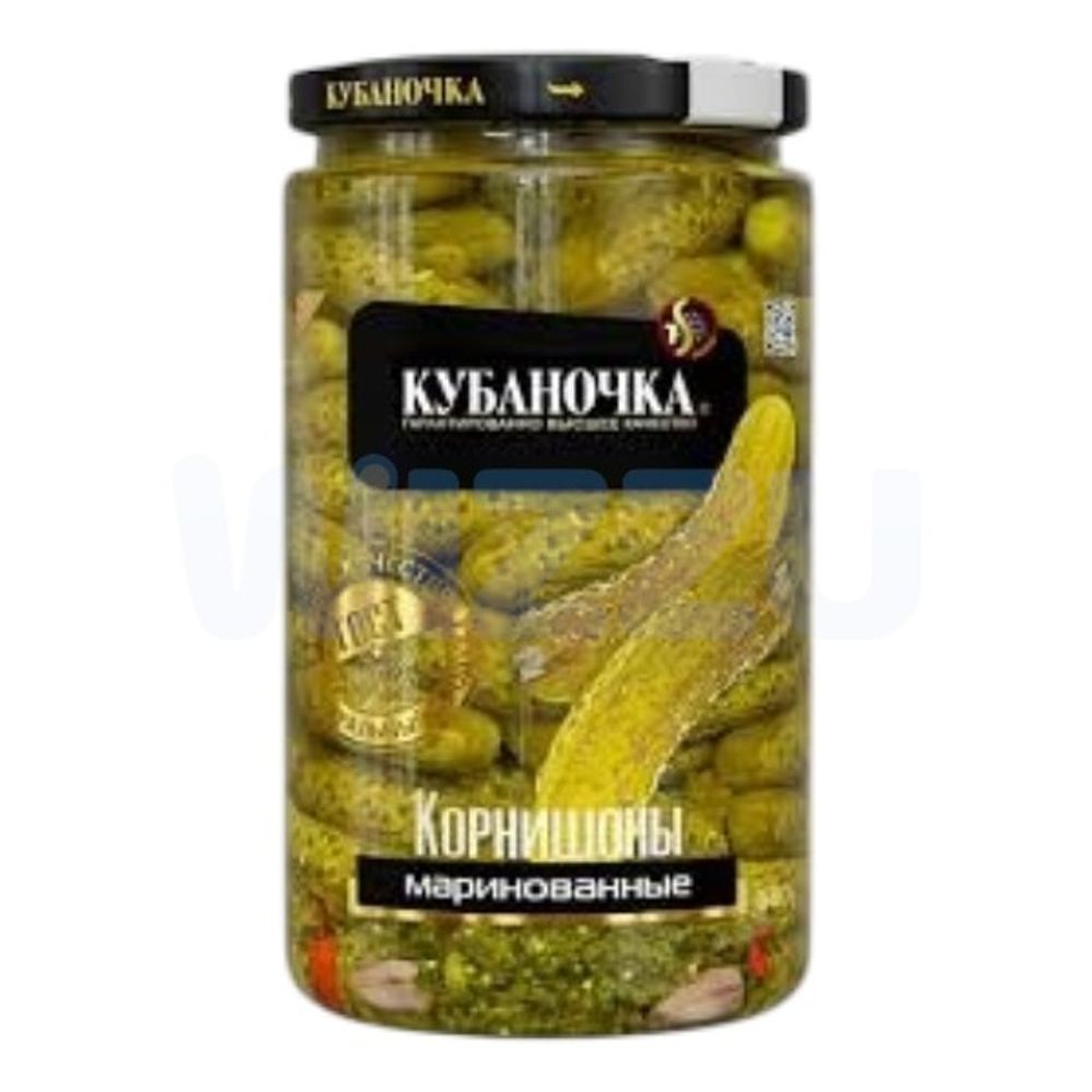 Огурцы маринованные (корнишоны) ТМ Кубаночка ст/б 680 гр