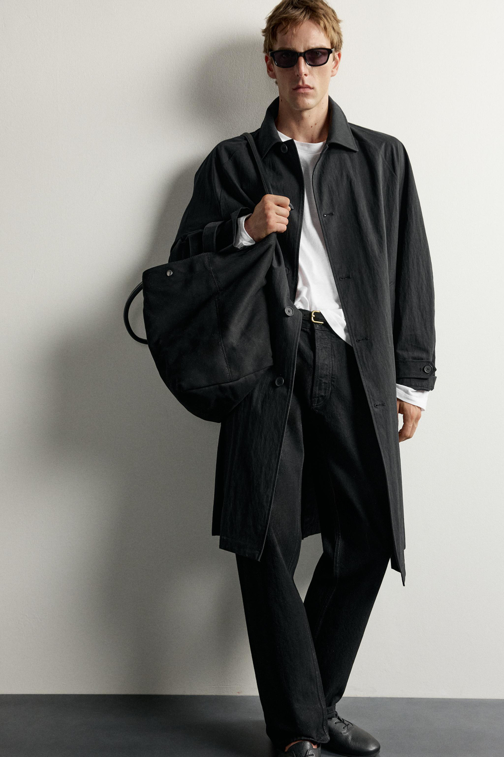 КОНТРАСТНЫЙ ТРЕНЧ RELAXED FIT — ZARA