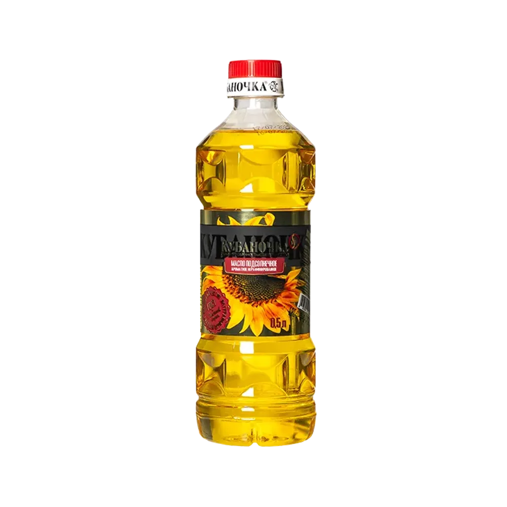 Масло подсолнечное ТМ Кубаночка РД 0,5 л