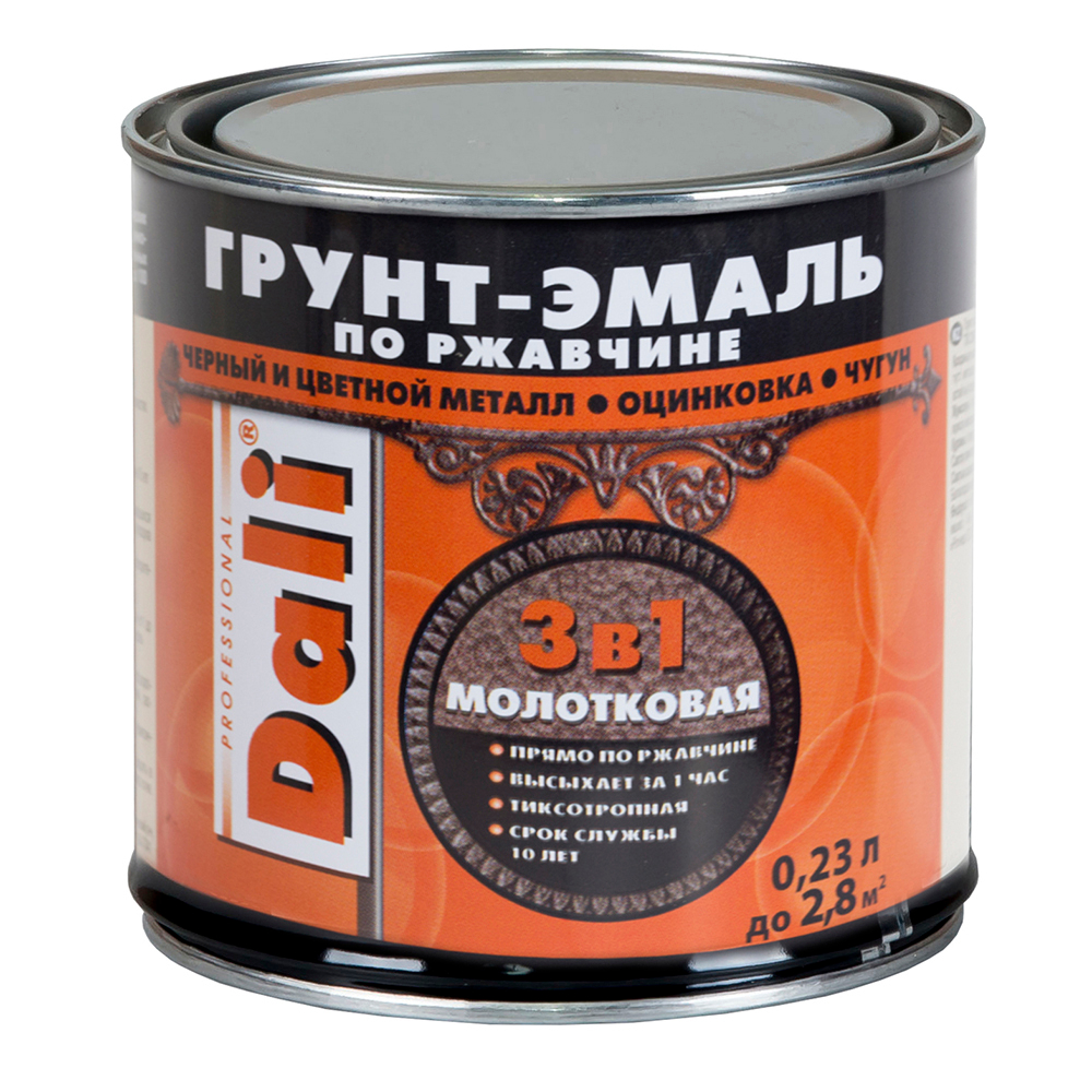 Грунт-эмаль по ржавчине DALI коричневый 0.75л