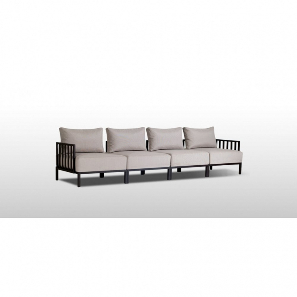 Модуль угловой Papatya Slim Stripe Corner Module (B), антрацит, светло-серый