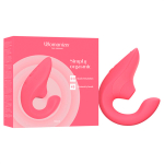 Розовый вибратор 13,9см с вакуумным стимулятором Womanizer Blend Vibrant Rose WZBD1SG2