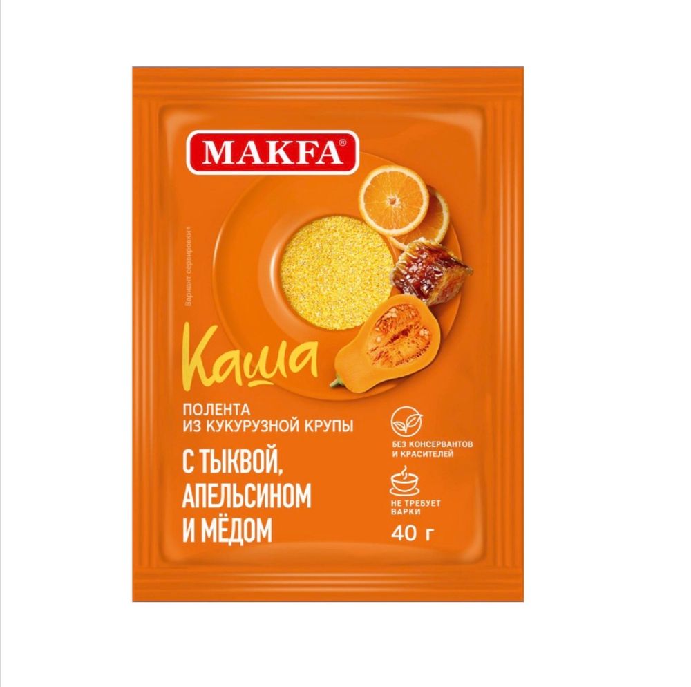 Каша палента кукурузная 44г(тыква/апельсин/мед)
