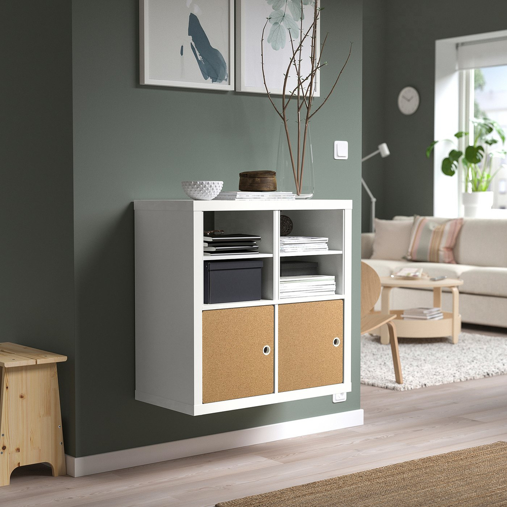 IKEA KALLAX  (ИКЕА КАЛЛАКС)  -  Вставка с дверцей - пробка 33x33 см