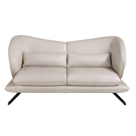 Диван 2-х местный 6145/KF2157-2P-M5652 Angel Cerda кожаный с декоративными подушками