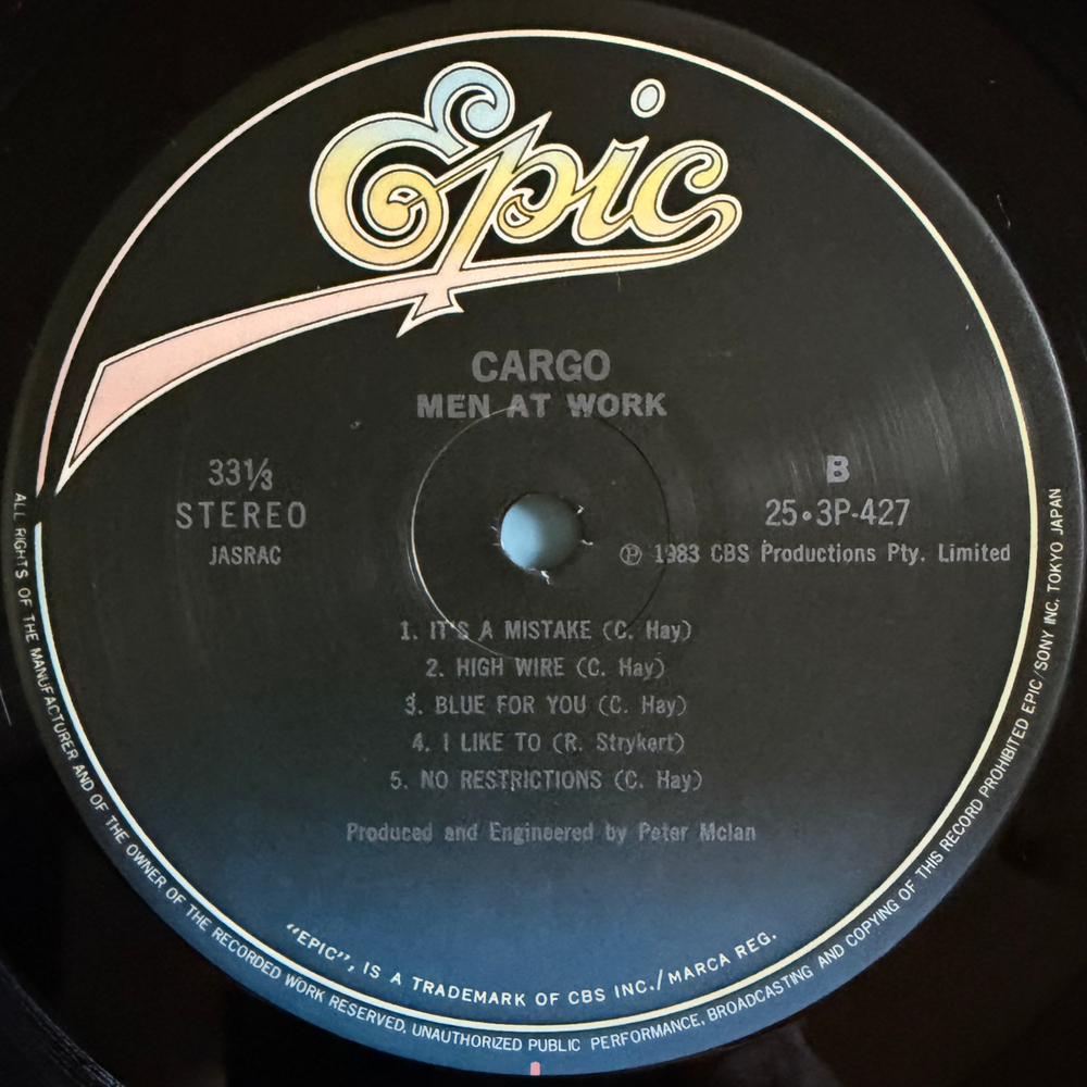 Men At Work ‎– Cargo (Япония 1983г.)