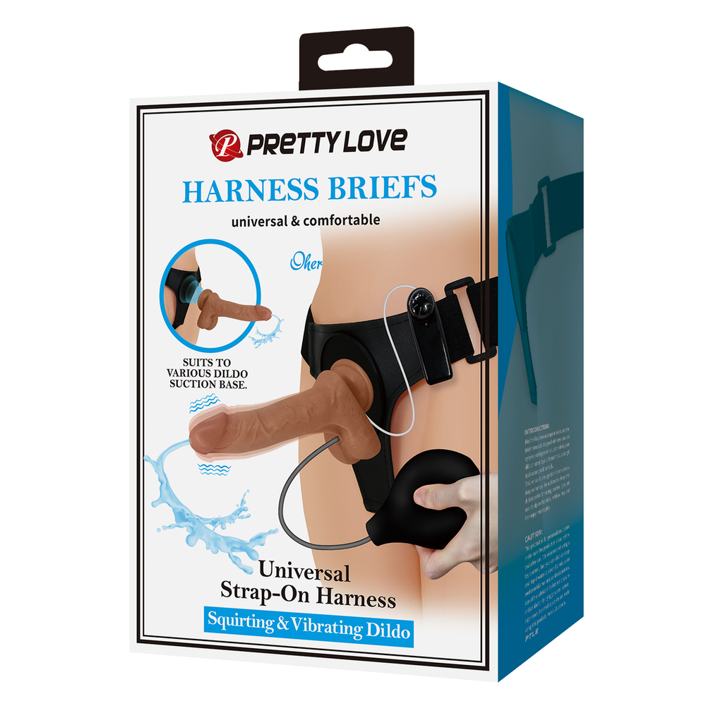 Страпон с Вибрацией и Эффектом Эякуляции Pretty Love BW-022103P