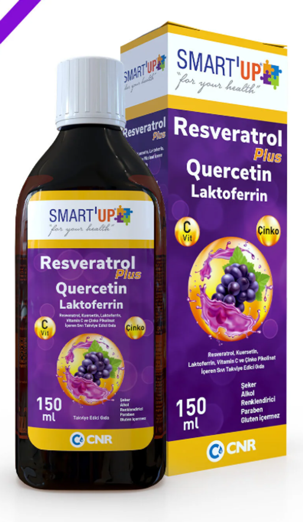 Smart'UP, Resveratrol plus Quercetin Laktoferrin 150 ml | Smart'UP, Resveratrol plyus Kversetin Laktoferrin bilan 150 ml