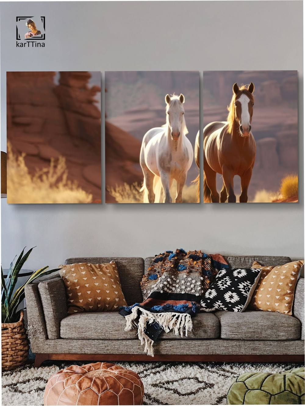 Картина Источник жизни модульная 50x70см 3шт.