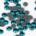 Стразы клеевые стекло 3.2 мм, 360 шт, SS12 №09 бирюзовый (Blue Zircon), Zlatka ZRTG-1272
