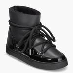 Высокие комбинированные кеды INUIKII Sneaker Gloss Black на меху