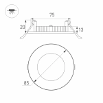 Светильник DL-85M-4W Warm White (Arlight, IP40 Металл, 3 года)