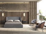Кровать Angel Cerda 7145 из темно-серой ткани