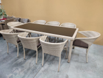 Обеденная мебель из искусственного ротанга комплект  СИЦИЛИЯ "SICILY" 8 персон Wood