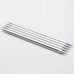 Спицы чулочные (носочные) Knit Pro Nova Metal 3,5 мм / 15 см, никелированная латунь, серебристый, 5 шт, 10120