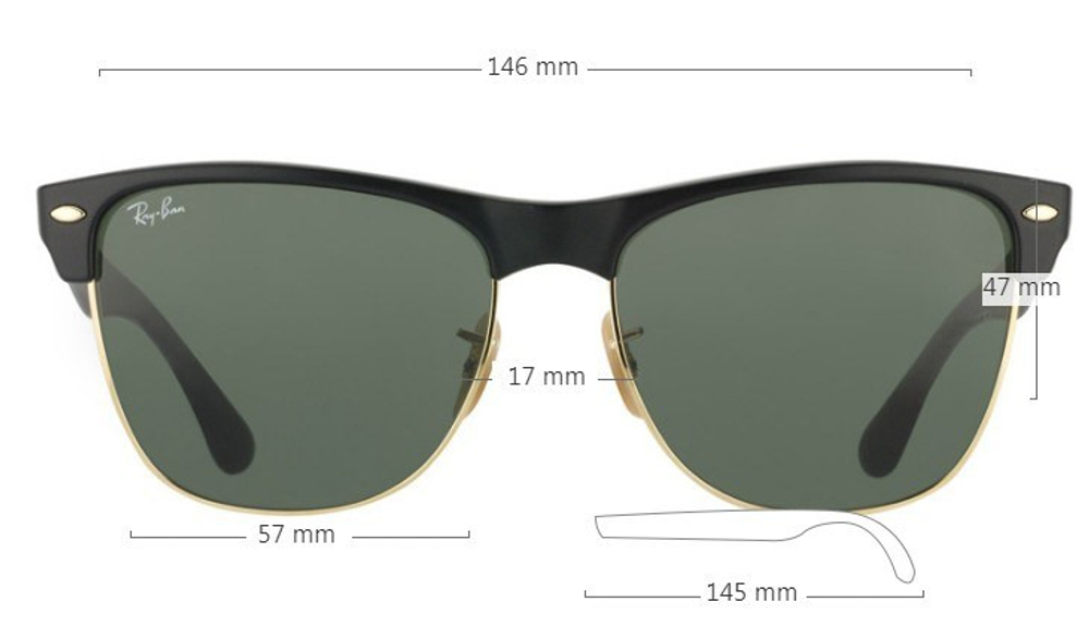 Clubmaster RB 4175 877 Oversized / 57