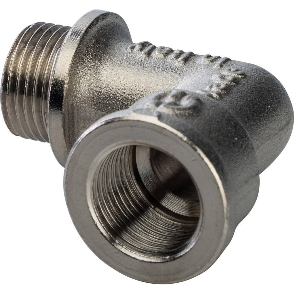 Угольник STOUT никелированный 3/8" ВР/НР с упором