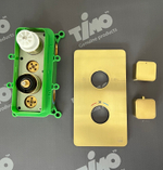 Timo SX-5029/17SM Petruma Набор для комплектации душа, с терм., 500х500 мм/микрофон, золото матовое
