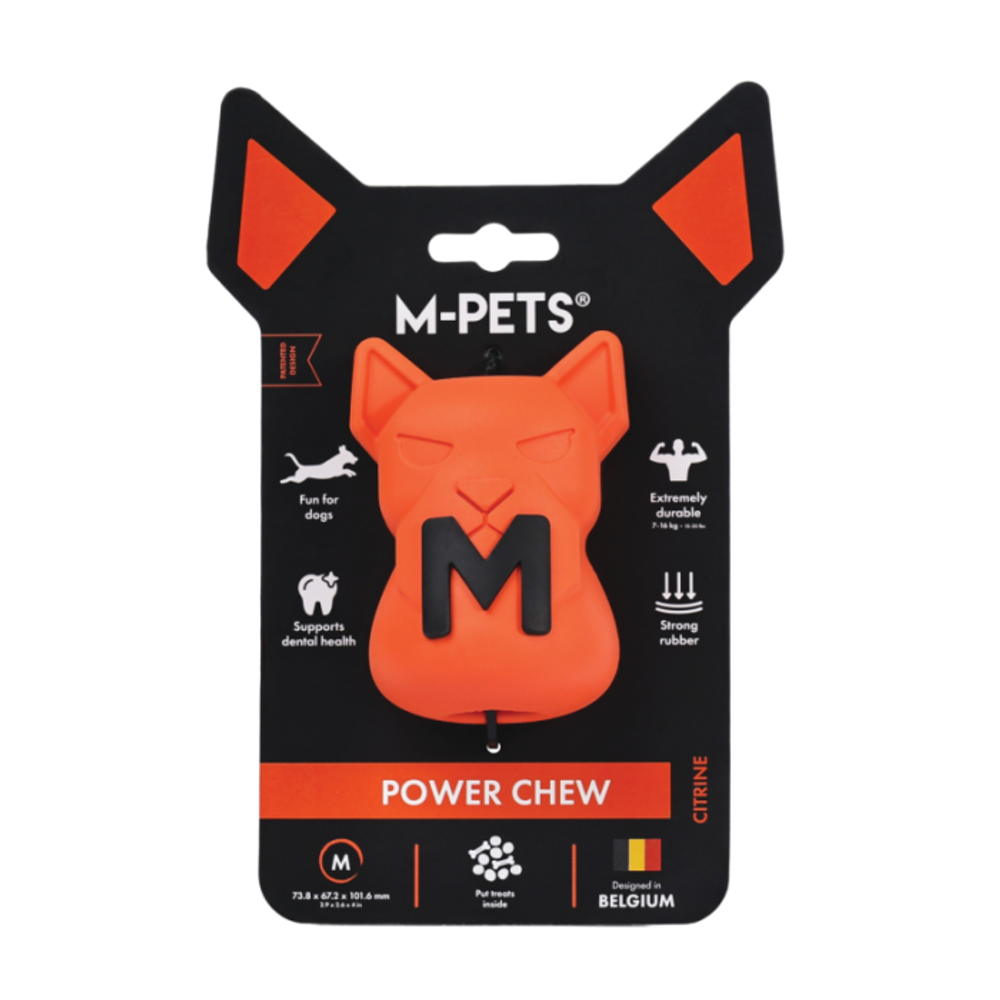 Игрушка для собак POWER CHEW из каучука, оранж., M, 7,4х6,7х10,2см Mpets 10675216