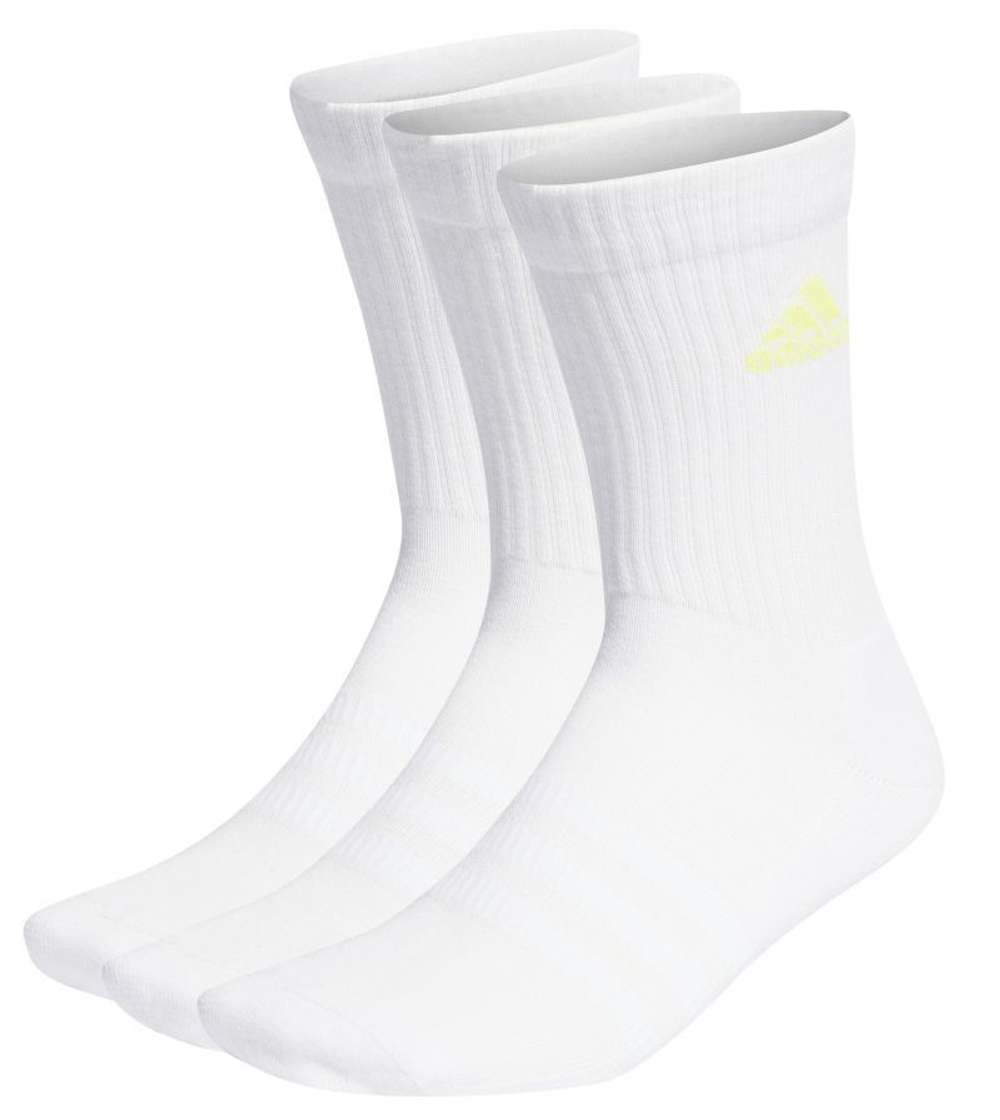 Носки теннисные Adidas Cushioned Crew Socks 3P - white/lucid cyan/lucid lemon/lucid pink