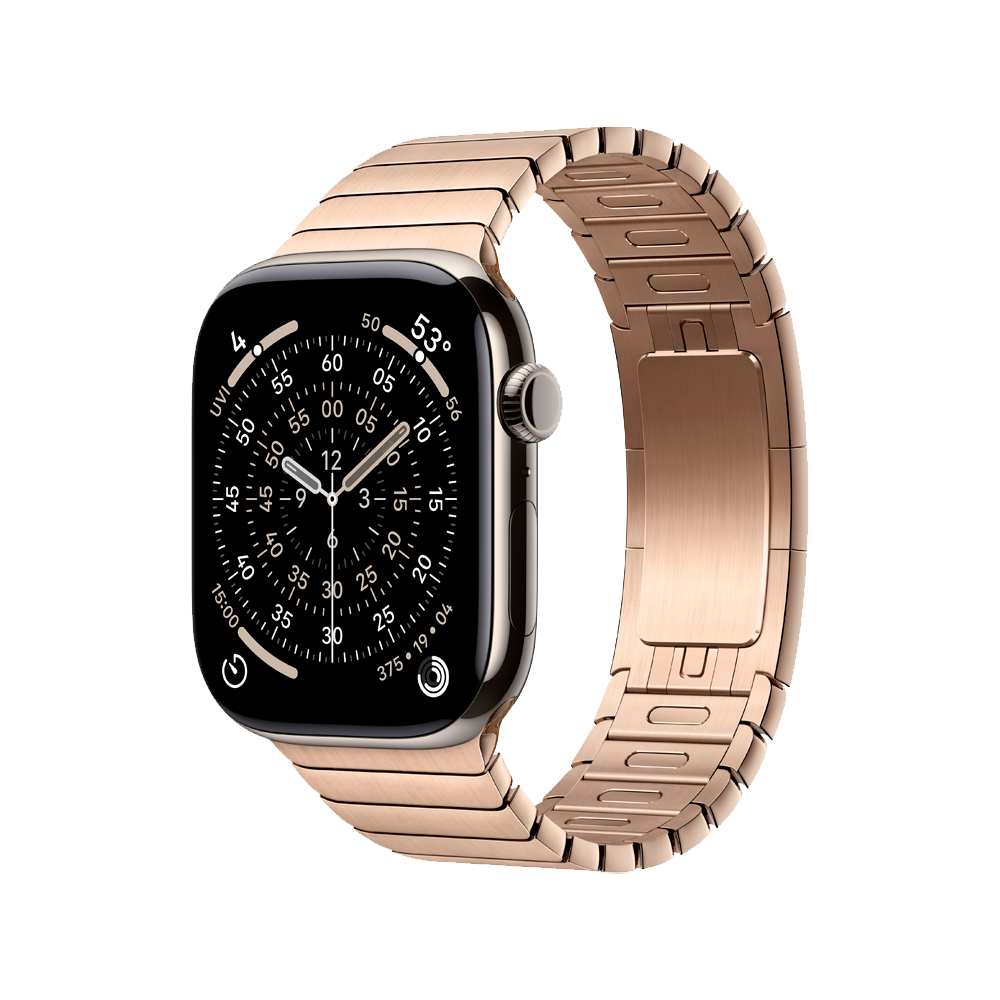 Умные часы Apple Watch Series 11 GPS + Cellular, 46mm, Natural Titanium Case with Gold Link Bracelet