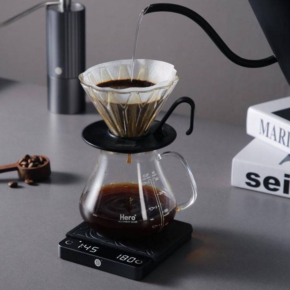 Весы кофейные портативные E-SMART SCALE (ESPRESSO) черные 0,3-2000гр батарея 1200 mAH ZeroHero