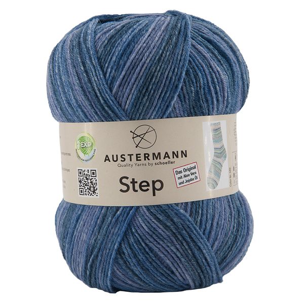 Пряжа Austermann (Аустерманн) Step / уп.5 мот. по 100 г, 420м, джинс 2