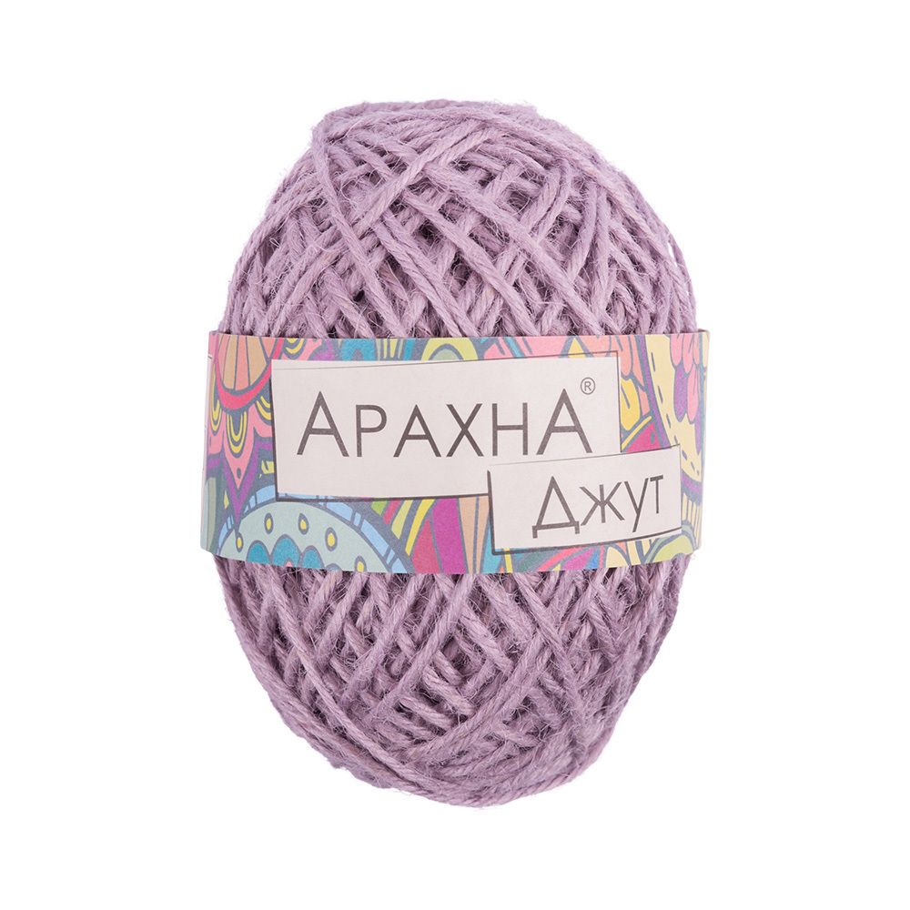 Пряжа Arachna Jute / уп.5 мот. по 100г, 90м, 011 сиреневый Пряжа Arachna Jute / уп.5 мот. по 100г, 90м, 011 сиреневый