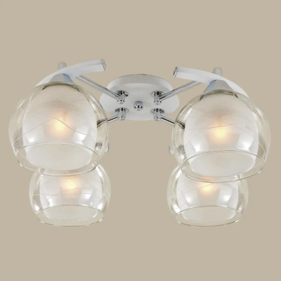 Citilux Буги CL157141 Люстра потолочная Белая Хром
