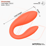 Коралловый интерактивный вибромассажёр для пар Couple Toy Salmon (Цвет: коралловый)