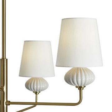 Потолочная люстра на штанге  4*Е14 FR2029PL-04BS латунь Ceramics Freya