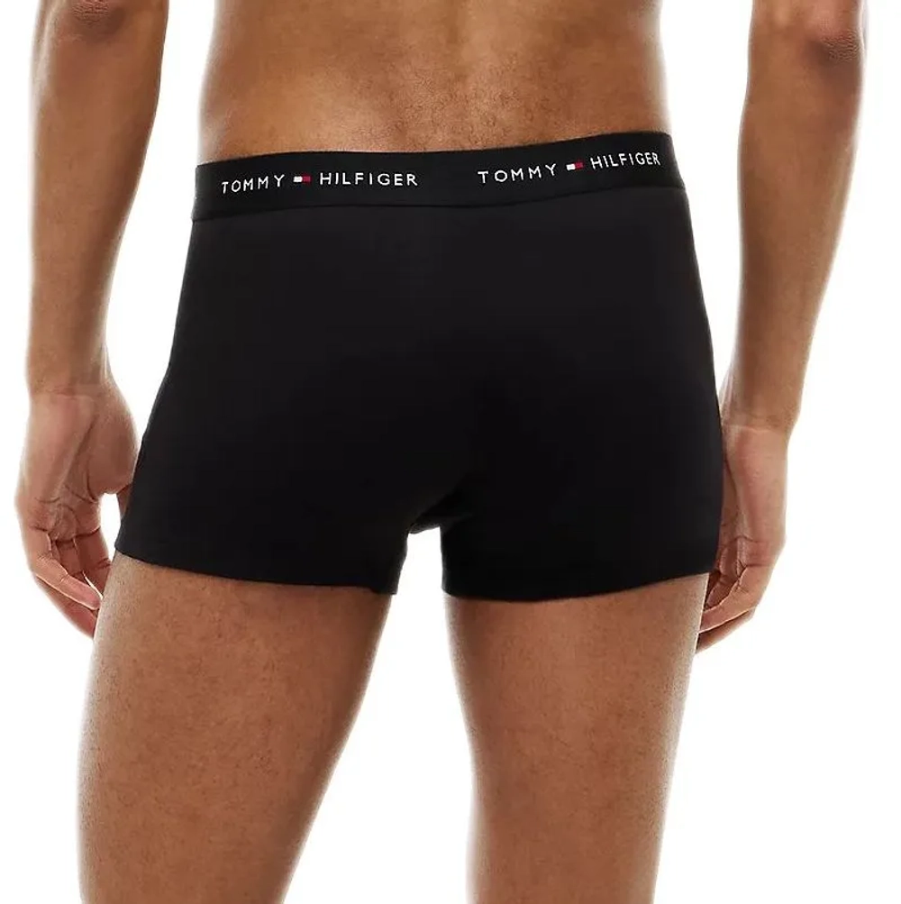 Мужские спортивные боксеры Tommy Hilfiger Cotton Trunk 3P - alaskan green/medium red/black