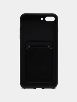 Чехол с карманом для карт на iPhone 12,Черный