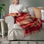 Плед IKEA MYRULL (МИРУЛЛ), Красный, 130х170 см