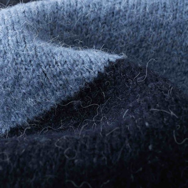 Свитер Stripes Hood темно-синий - фото 7