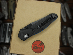 Нож Benchmade 945BK-2 Mini Osborne A+++ - черная рукоять, черный клинок