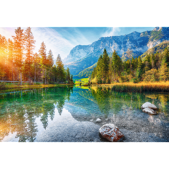 Puzzle "1500 UFT" - At the Foot of Alps, Hintersee Lake, Germany
