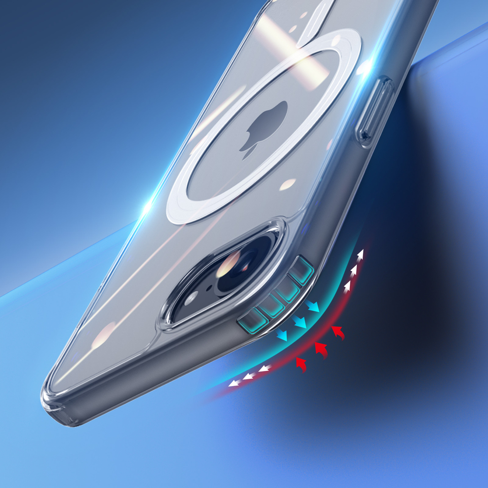 Усиленный прозрачный чехол с MagSafe от Dux Ducis для iPhone 16e и 17e, серия Clin Mag Series Case