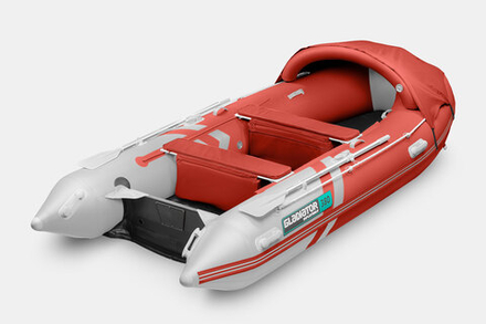 Надувная лодка (НДНД) GLADIATOR E380PRO красно-белый