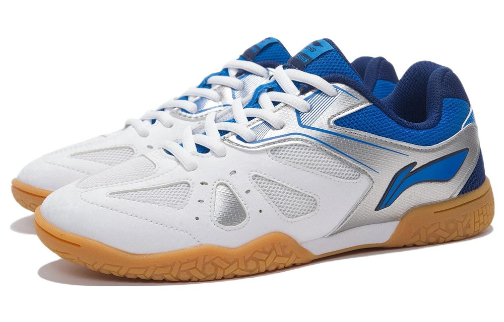 Li Ning Cushioning Slip Resistant Abrasion Resistant Low top Training Shoes Women"s White Blue