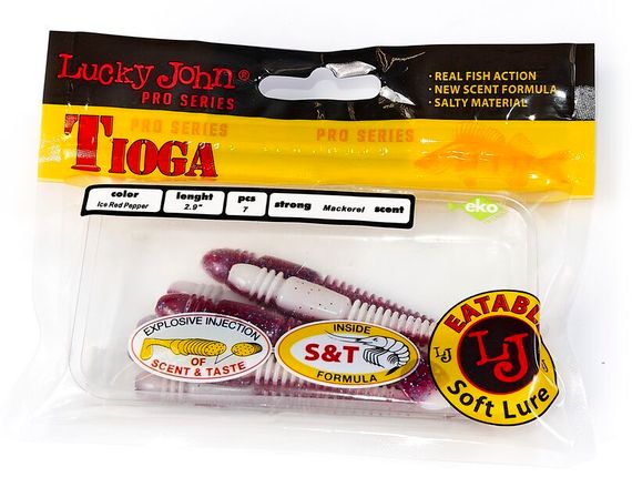 Виброхвосты съедобные LJ Pro Series TIOGA 2.9in(7,4 см), цв. T68, 7 шт.
