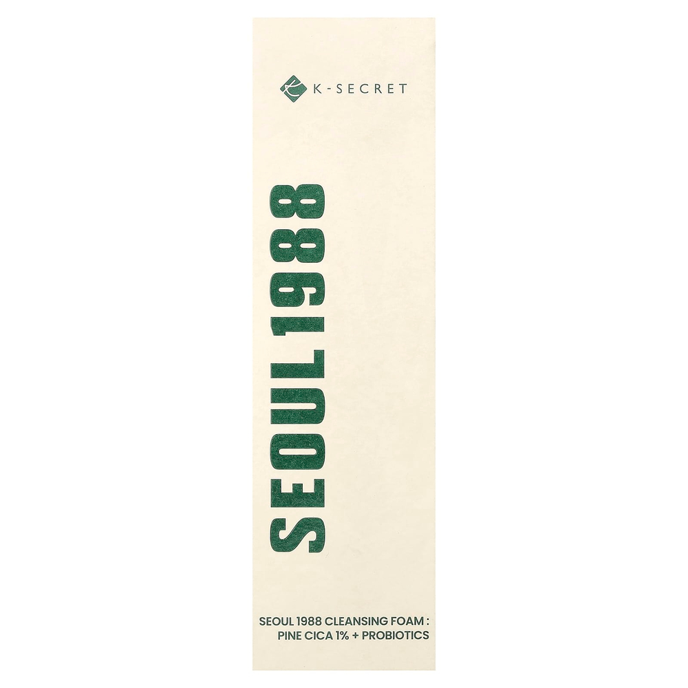 K-Secret, Seoul 1988, очищающая пенка, сосна, готу кола и 1% пробиотиков, 150 мл (5,07 жидк. унции)