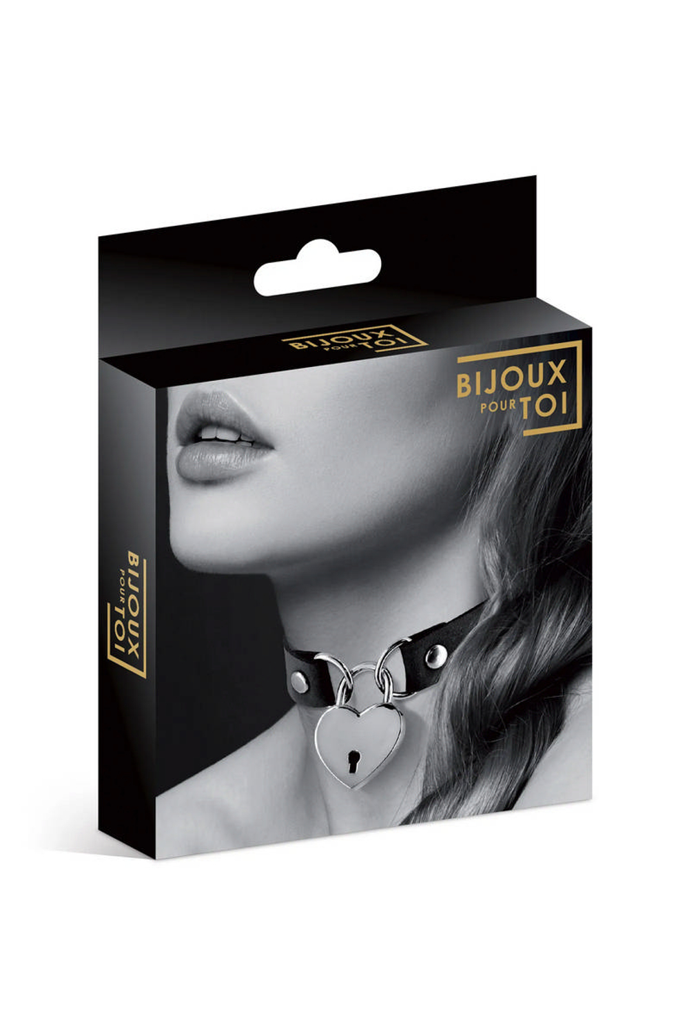 6060040010 / Чокер с замком сердце COLLIER PENDENTIF COEUR NOIR
