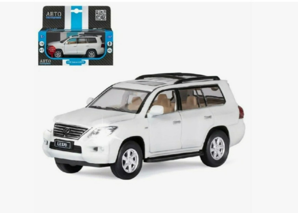 Метал. транспорт 12см ЛЕКСУС LX570 откр.двери  инд. кор